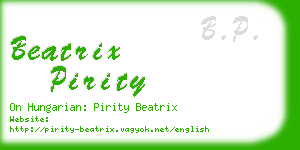 beatrix pirity business card